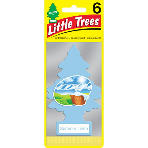リトルツリーズ LT エアーフレッシュナー 6P - Summer Linen(サマーリネン) ( LT658 ) カーフレッシュ社