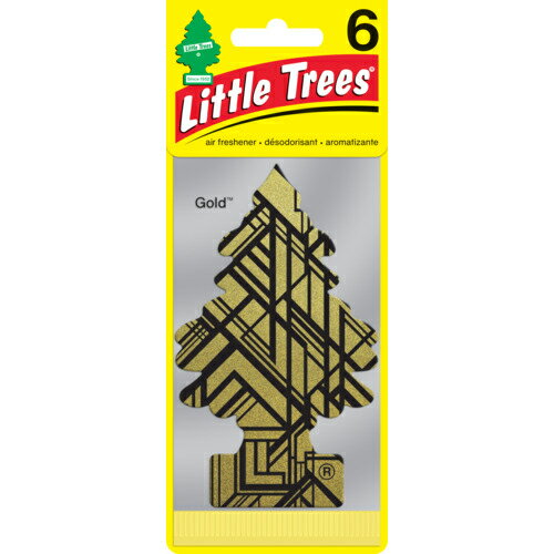 リトルツリーズ ( カーフレッシュ ) LT エアーフレッシュナー 6P - Gold(ゴールド) ( LT655 )