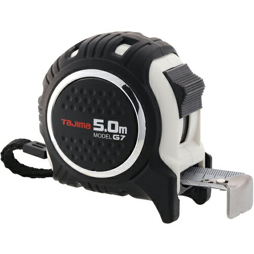 タジマ G7ロック25 5．0m メートル目盛 黒／白 ( G7L2550W ) （株）TJMデザイン