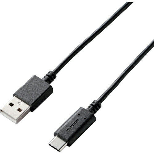 ELECOM ( エレコム ) USB2.0ケーブル(準拠 A-C) 1.0m ブラック ( MPA-AC10BK ) 【メーカー取寄】