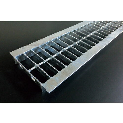 奥岡 スチール製 U字溝用 グレーチング 溝幅240用 並目 ノンスリップ ( OKUN-3 24-19 ) (株)奥岡製作所