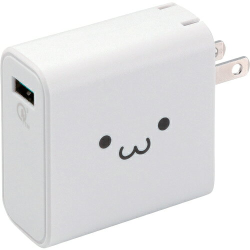 ELECOM ( エレコム ) AC充電器(USBポート/QuickCarge3.0対応) ホワイトフェイス ( MPA-ACUQ01WF ) 【メーカー取寄】