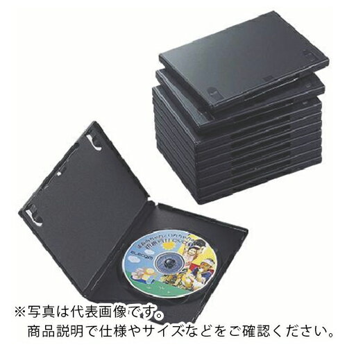 ELECOM DVDトールケース 1枚収納/10枚セット ブラック ( CCD-DVD03BK ) エレコム(株) 【メーカー取寄】