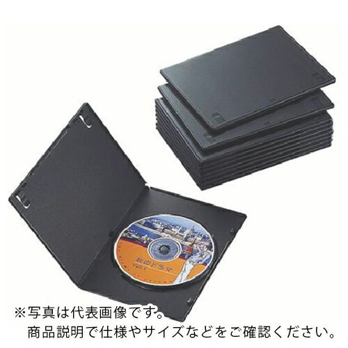 ELECOM DVDスリムトールケース 1枚収納/10枚セット ブラック ( CCD-DVDS03BK ) エレコム(株) 【メーカー取寄】