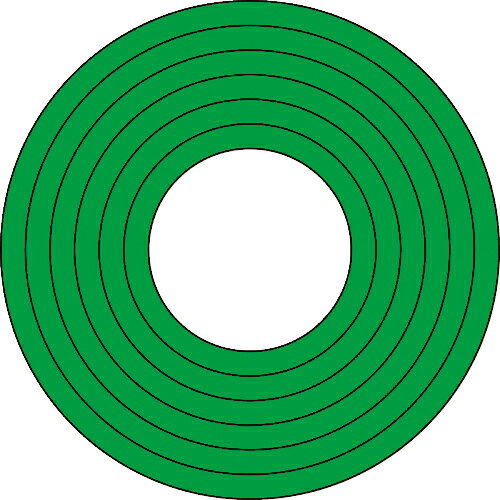 Rakuten - 緑十字 ( 日本緑十字 ) マーキング用ステッカー(ゲージマーカーステッカー) 緑 マーキング-100G 内径40-90mmΦ 10枚組 PET ( 208501 )