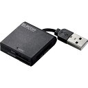 ELECOM ケーブル固定メモリリーダライタ SD+MS対応 ブラック ( MR-K009BK ) エレコム(株) 【メーカー取寄】