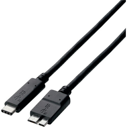 ELECOM ( エレコム ) USB3.1ケーブル C-microB 認証品 0.5m ブラック ( USB3-CMB05NBK ) 