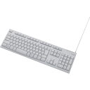 ELECOM USB/PS2接続 スタンダードキーボード ホワイト ( TK-FCM064WH/RS ) エレコム(株) 【メーカー取寄】