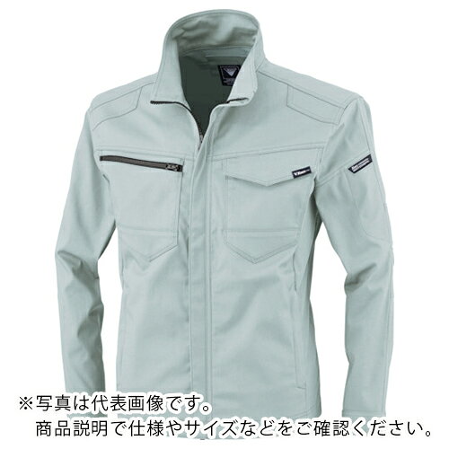 特長：ストレッチ、静電、撥水等、高機能ハイブリッドストレッチ作業服で、伸縮性もあり、シルエットが崩れにくい素材です。用途：作業全般用。仕様：色:モスグリーンサイズ:S着丈(cm):60胸囲(cm):103袖丈(cm):55.5肩幅(cm):42伸縮素材帯電防止撥水帯電防止作業服 JIS T 8118 適合商品材質／仕上：本体:ポリエステル61% 綿31% 複合繊維(T400)5% ポリウレタン3%　●代表画像について 商品によっては、代表画像を使用している場合がございます。 商品のカラー、サイズなどが異なる商品をイメージ画像として 使用させて頂いている場合がございます。 必ず、商品の品番と仕様をご確認のうえ、ご注文お願いいたいます。 　●北海道・沖縄・離島・一部地域の送料について 別途追加で送料がかかる場合がございます。 送料がかかる場合は、メールにて送料をご連絡させて頂き、 お客様にご了承頂いてからの手配となります。 　●お買上げ明細書の廃止について 当店では、個人情報保護と環境保護の観点から同封を廃止しております。 お買上げ明細書が必要な場合は、備考欄に「お買上げ明細必要」と 記載お願いいたします。 当店からの出荷の場合は、同封にて発送させて頂きます。 （※メーカー直送の場合は、PDFデータをメールさせて頂きます。） 　注意事項 ※商品名に【2個セット】等、数量の明記がない場合は1個での販売となります。