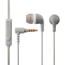 ELECOM ステレオヘッドホン(マイク付) カナル CN300 グレー ( EHP-CN300MGY ) エレコム(株) 【メーカー取寄】