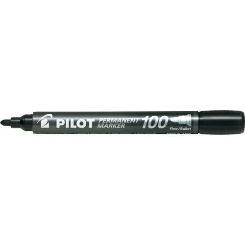 PILOT 油性マーカー パーマネントマーカー100 ブラック 中字丸芯 ( MPM-10F-B ) (株)パイロットコーポレーション