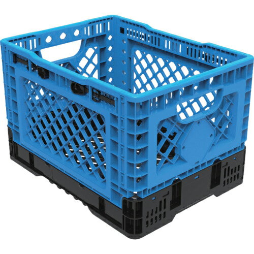 TRUSCO 折りたたみメッシュコンテナ25L ブルー ( TR-MPB25-B ) トラスコ中山(株)