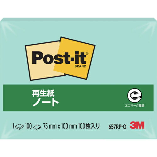 ��SALE���ʡ�3M ( ���꡼���� ) �ݥ��ȡ����å� 75X100mm 100�� ���꡼�� ( 657RP-G )