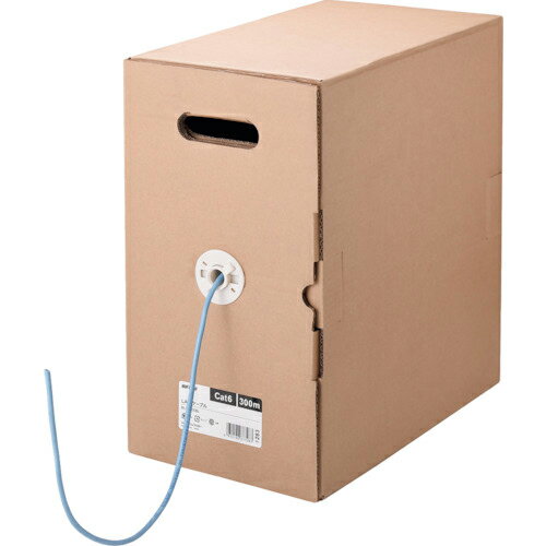 BUFFALO 【期間限定特価2026年3月末まで】 Cat6 LANケーブル 300m 単線 ブルー ( BL63000BL ) (株)バッファロー