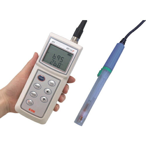 笠原理化工業 水素イオン濃度計 ガラス電極式 pH計 ( KP-10F ) 笠原理化工業(株)