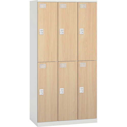 ITOKI ロッカー クローレ6人用 木目ダイヤルタイプ ( HCE-0932WF-92 ) (株)イトーキ