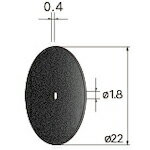 ナカニシ 切断砥石ディスク 10枚入 φ22×0.4×穴φ1.8 WA #100 ( 43231 ) (株)ナカニシ 【メーカー取寄】