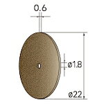 ナカニシ 切断砥石ディスク 10枚入 φ22×0.6×穴φ1.8 C ...