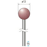 ナカニシ ロングハイパワーポリッシャー 10本入 球型 φ13×軸φ3 WA #80 ( 46881 ) (株)ナカニシ 【メーカー取寄】