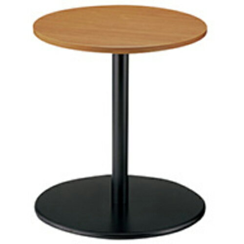 NAIKI ( ナイキ ) ミーティングテーブル KLR型/天板:ミディアムウォールナット 脚:ブラック/Φ600×H680 ..