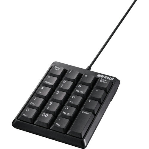 BUFFALO 有線コンパクトテンキーボード ブラック ( BSTK110BK ) (株)バッファロー