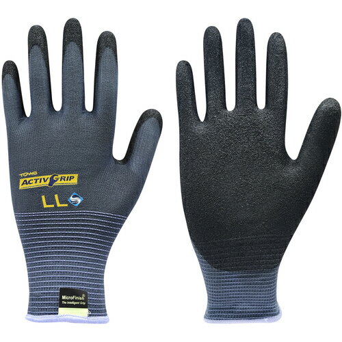 トワロン まとめ買い ニトリル背抜き手袋 アクティブグリップ LL (3双入) ( 583-2L ) (株)東和コーポレーション