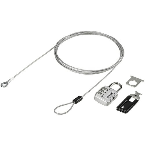 BUFFALO 3桁ダイヤル式南京錠+ワイヤー付 ( BLDN3W ) (株)バッファロー
