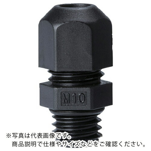 タカチ Mネジケーブルグランド 低価格タイプ ブラック ( RM10S-6B ) (株)タカチ電機工業
