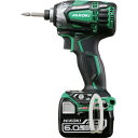 【SALE価格】HiKOKI 14.4Vコードレスインパクトドライバ 6.0Ah グリーン ( WH14DDL2-2LYPK-L ) 工機ホールディングス(株)