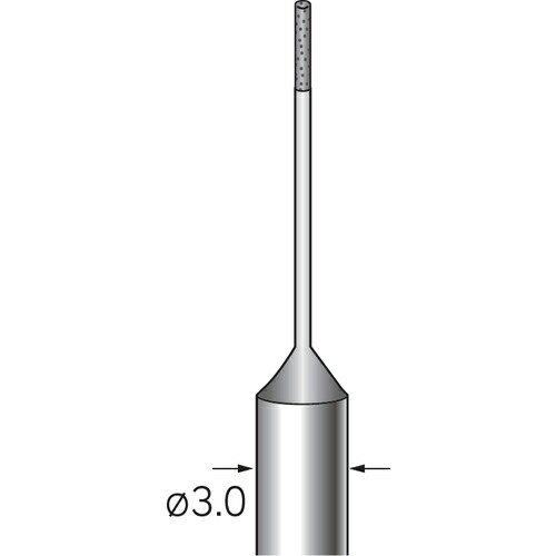 ナカニシ SP電着小径CBNバー 円筒型 φ0.6×3×軸φ3 #325 ( 11874 )