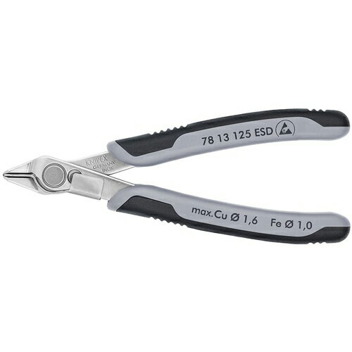 KNIPEX エレクトロニクス スーパーニッパーESD 静電気対策 リードキャッチャー付き ( 7813-125ESD ) KN..