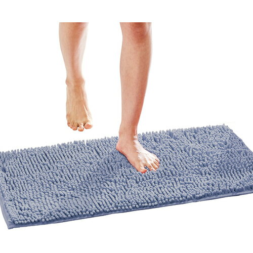 アイメディア マイクロファイバー吸水速乾大判バスマット ブルーグレー 50×80 ( 1010084 ) アイメディア(株)