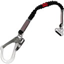 【SALE価格】TSUYORON 胴ベルト型墜落制止用器具用補助ロープ 伸縮式ノビロン(BK)連結環FL-51・フックFS-99-1 D環止めなし ( TBL-...