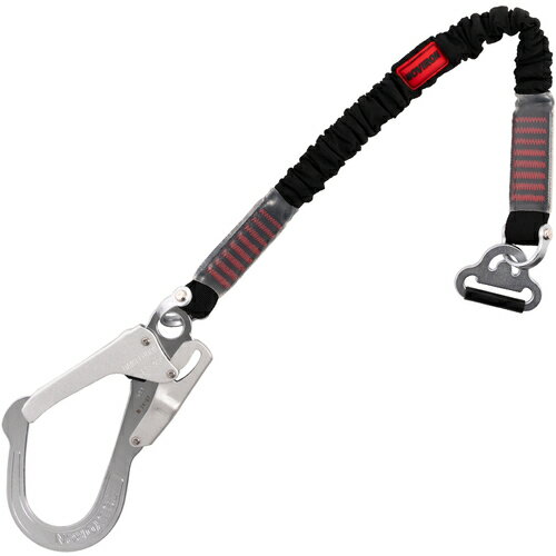 【SALE価格】TSUYORON 胴ベルト型墜落制止用器具用補助ロープ 伸縮式ノビロン(BK)連結環FL-51・フックFS-93-1 D環止めなし ( TBL-AT-NV5931-BK-N-BP ) 藤井電工(株)