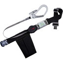 【SALE価格】TSUYORON 胴ベルト型墜落制止用器具(巻取タイプ)ロック機構付き ワン・ハンドリトラ 黒 Mサイズ 幅50MM×長さ1200MM ワンタッ...