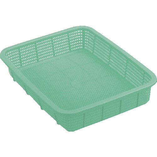 積水 角かご浅型 小 緑 ( K543G GN(グリーン) ) 積水テクノ成型(株)