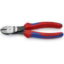 【SALE価格】KNIPEX 強力型ニッパー バネ付 180mm ( 7412-180 ) KNIPEX社