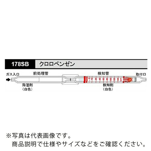 AS ( アズワン ) ガス検知管 クロロベンゼン 178SB (5本入) ( 8-5352-75 ) 【メーカー取寄】