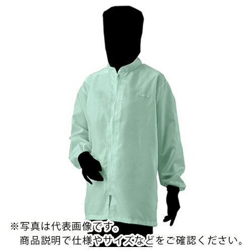 AS APクリーンジャケットSSJG 緑 2L ( 2-4930-03 ) アズワン(株) 【メーカー取寄】
