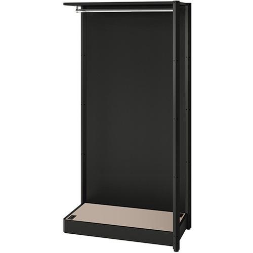 NAIKI シェルフラック(ワードローブ メレム MU型/天板:サテンアッシュトープ 本体:サテンブラック/W925..