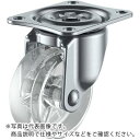 【SALE価格】ユーエイ プレート式 自在 キャスター 透明ポリカーボネート 車輪径25mm Gタイプ G型 取付寸法28×23 ( G-25PC ) (株)ユ...