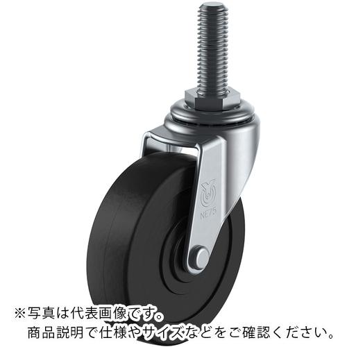 ユーエイ ねじ込み式 自在 キャスター ゴム 車輪径65mm Lタイプ LT型 ネジ寸法UNF1/2×14山数20 ( LT-65RH-UNF1/2-14 ) (株)ユーエイ キャスター事業部