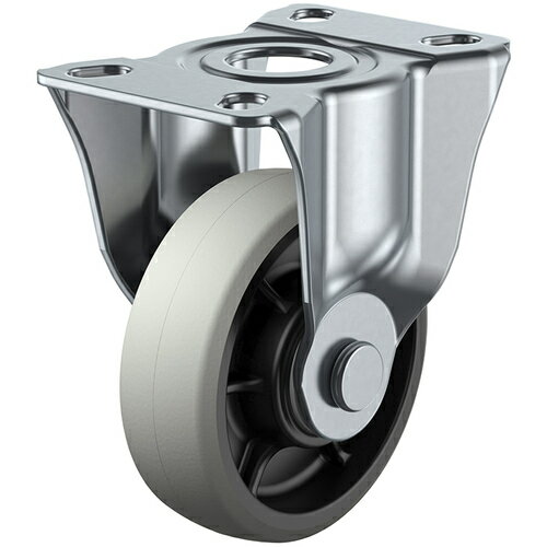 ユーエイ プレート式 固定 キャスター ウレタン 車輪径100mm Jタイプ SK型 取付寸法90×50(80×45) ( SK-100GU ) (株)ユーエイ キャスター事業部