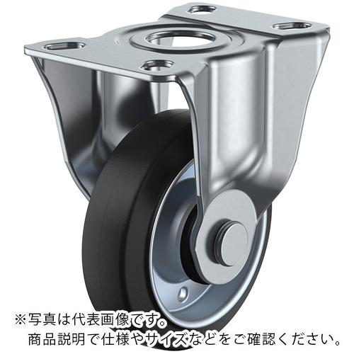 ユーエイ プレート式 固定 キャスター ゴム 車輪径125mm Jタイプ SK型 取付寸法80×80(75×75) ( SK-125W-P ) (株)ユーエイ キャスター事業部