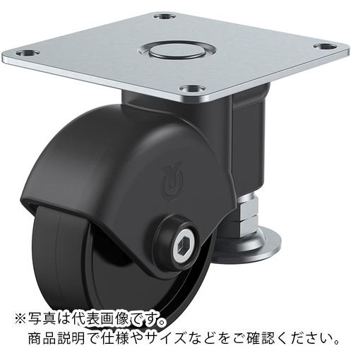 ユーエイ　アジャスター付キャスター　自在車　50径　黒ナイロン車輪 SPLG-50BN-AJ ( SPLG50BNAJ ) （..