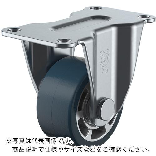 ユーエイ プレート式 固定 低床キャスター ウレタン 車輪径65mm Hタイプ HR型 取付寸法91×47 ( HR-65AU ) (株)ユーエイ キャスター事業部