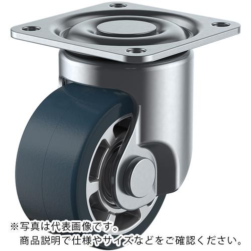 ユーエイ プレート式 自在 低床キャスター ウレタン 車輪径65mm Hタイプ HSG型 取付寸法63×63 ( HSG-65AU ) (株)ユーエイ キャスター事業部