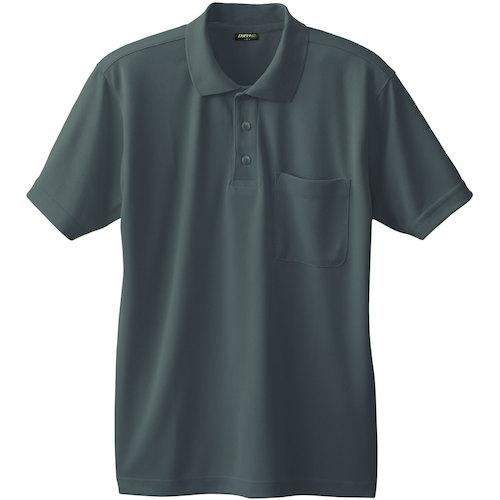 桑和 50397 半袖ポロシャツ(胸ポケット付き) チャコールグレー LL ( 50397-23-LL ) (株)桑和