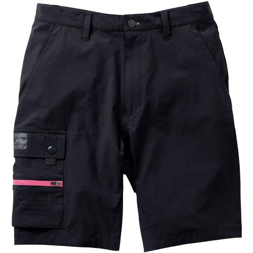 G.G. 0328-07 ハーフパンツ ブラック 3L ( 0328-07-4-3L ) (株)桑和