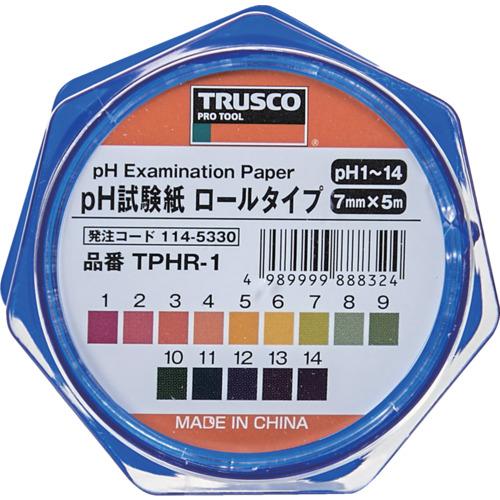 TRUSCO pH試験紙 ロールタイプ 7mm×5M Ph1~14 ( TPHR-1 ) トラスコ中山(株)